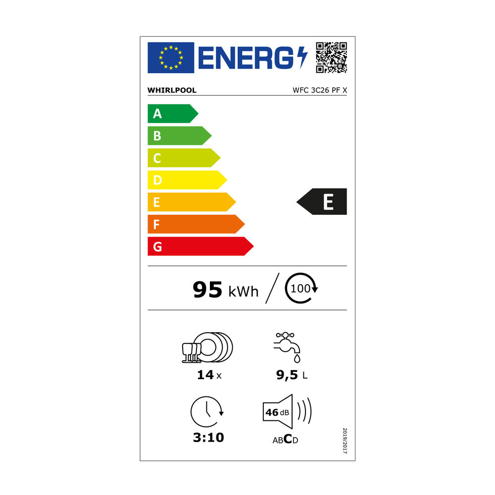 WFC 3C26 PF X LAVASTOVIGLIE, 60 cm, Classe E, image number 7