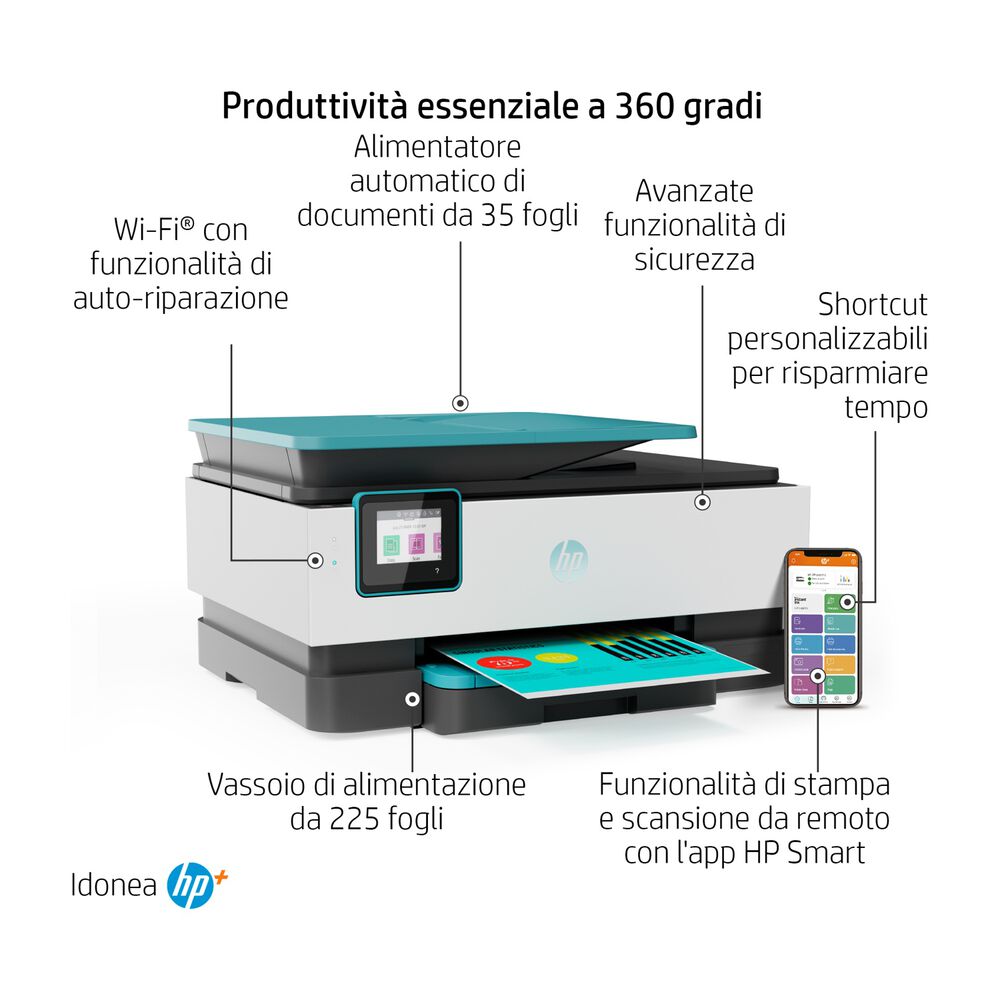 STAMPANTE INKJET OFFICEJET 8025E CON HP+, Inkjet, image number 3