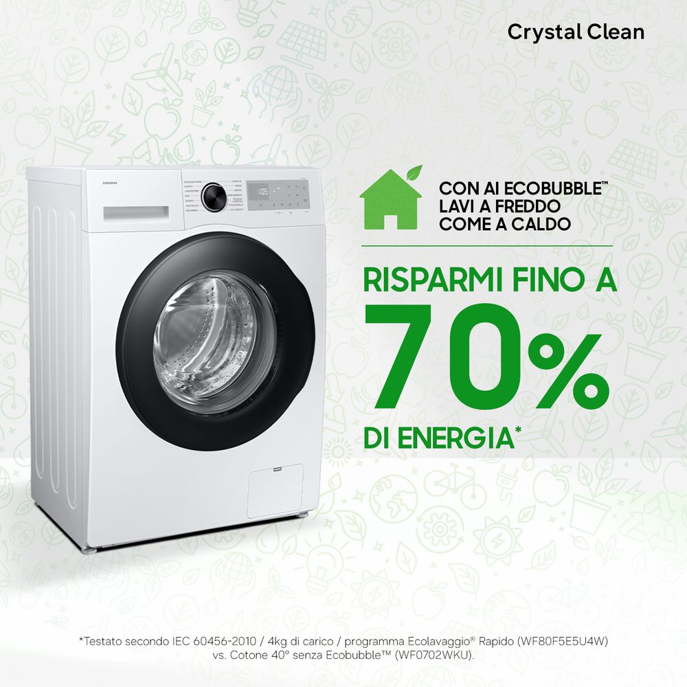 WW80FG5L32AHET LAVATRICE SLIM, Caricamento frontale, 8 kg, 14 programmi, Profondit&agrave; 47 cm, Giri 1200 rpm, Bianco, livello rumorosit&agrave; centrifuga 72 dB(A), Classe A - PRMG GRADING ROBN - 10%, image number 6