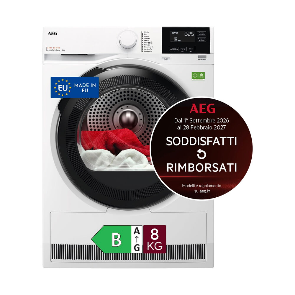 Asciugatrice TR8HGCH8B, a pompa di calore, 8 Kg, profondit&agrave; 63,6 cm, Tecnologia absolutecare,&nbsp; sensidry:, Classe B - PRMG GRADING ROBN - 10%, image number 1
