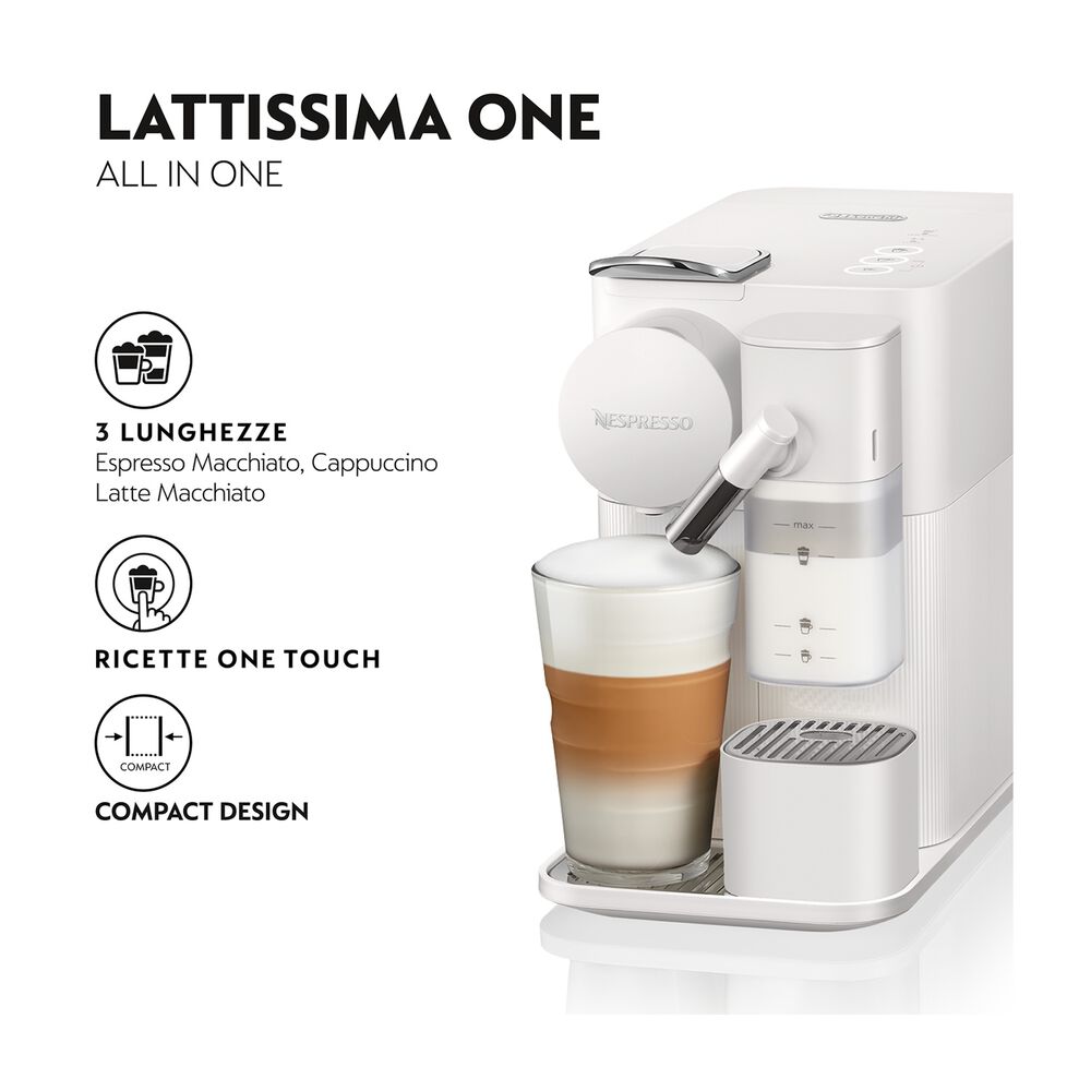 DE LONGHI Lattissima One EN510.W MACCHINA CAFF&Egrave; CAPSULE, Bianco, image number 1