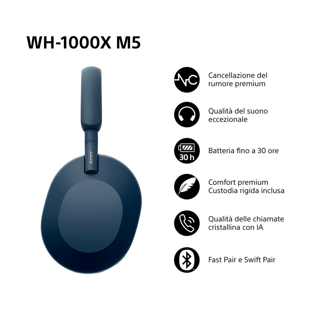 WH1000XM5L CUFFIE WIRELESS, blue, image number 1