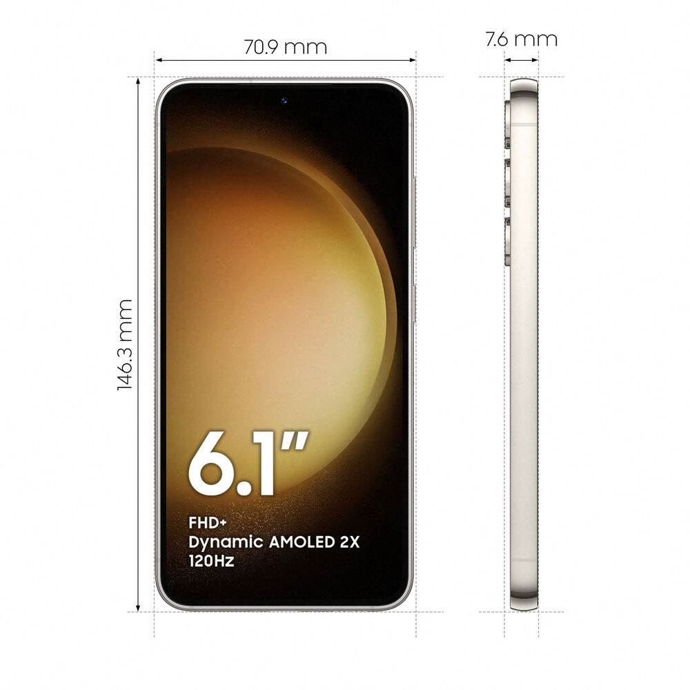 Galaxy S23 256GB, 256 GB, Cream, image number 6