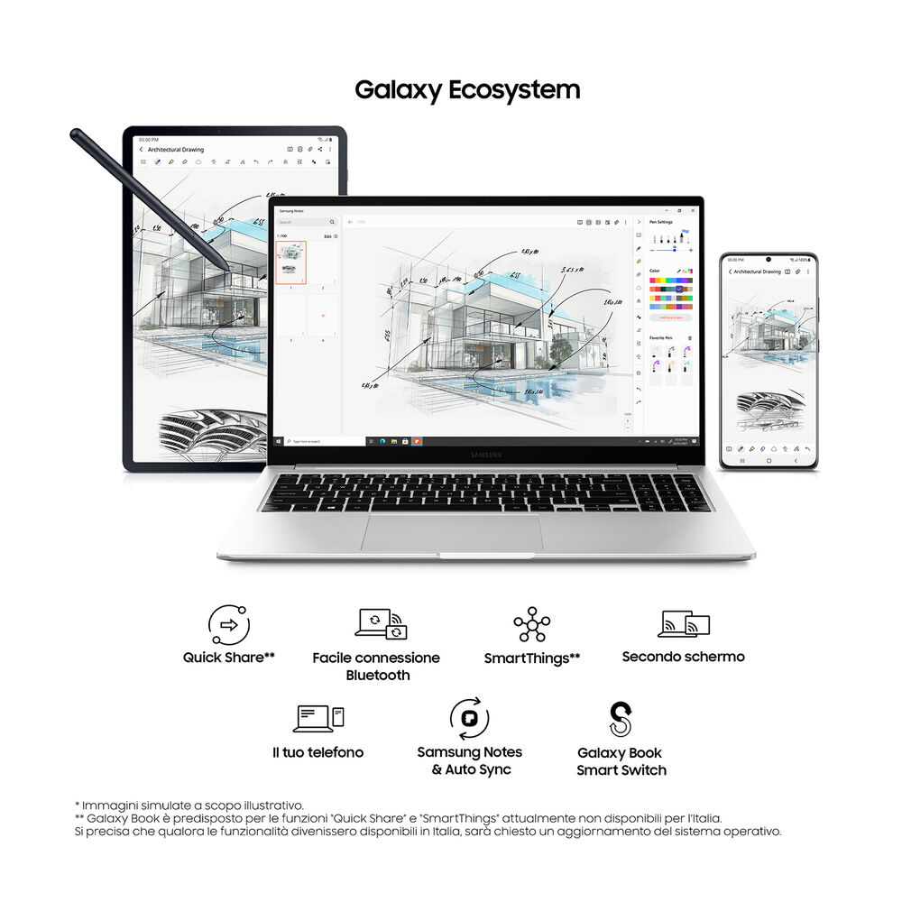Galaxy Book, 15,6 pollici, processore Intel® Core™ i3, INTEL UHD Graphics, 8 GB, SSD 256 GB, Blue, image number 5