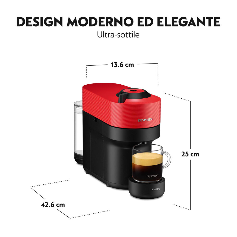 Vertuo Pop XN9205K MACCHINA CAFFÈ CAPSULE, Spicy Red, image number 10
