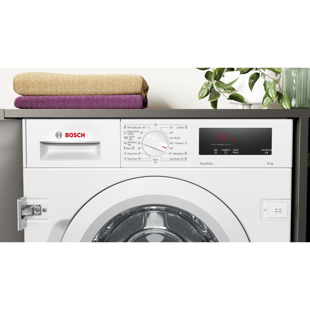 BOSCH WIW24342EU LAVATRICE INCASSO, Caricamento frontale, 8 kg, 10 programmi, Profondit&agrave; 54,4 cm, Giri 1200 rpm, Bianco, livello rumorosit&agrave; centrifuga 66 dB(A), Classe C - PRMG GRADING ROCN - 14.99%, image number 3