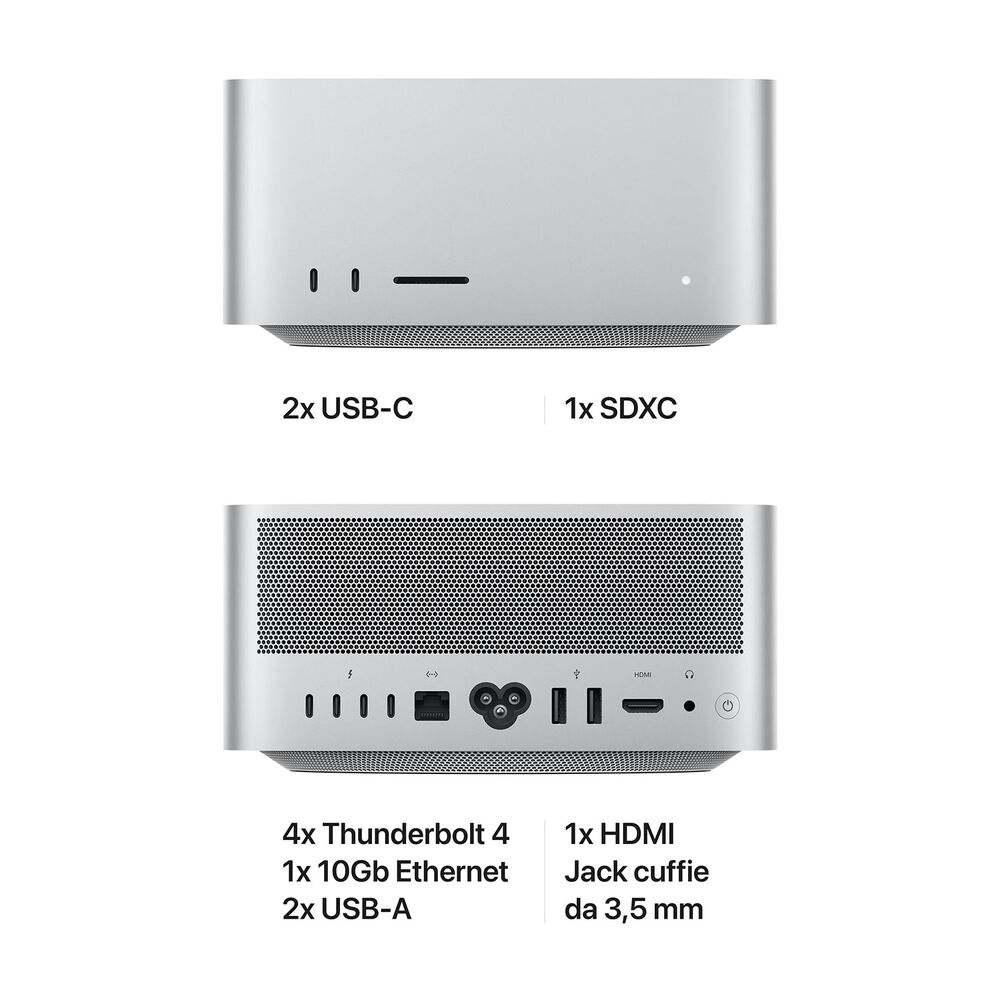 MINI DESKTOP MAC STUDIO, Apple, M-Series, Apple, GPU 48-core, RAM 64 GB, 1000 GB SSD, image number 6