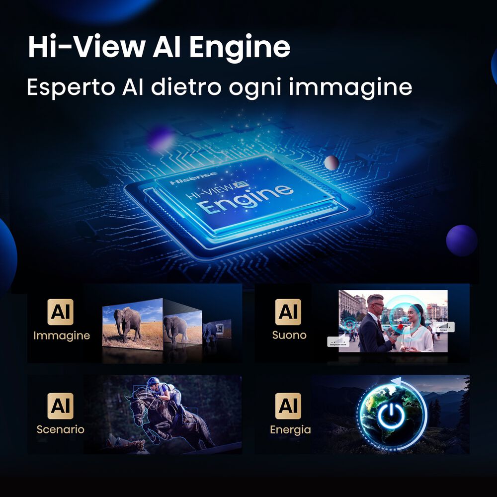 HISENSE 65U7Q TV MINI LED, SMART TV, 65 ", Mini LED, Processore Quad Core / MT9618, NERO, Classe E - PRMG GRADING OOBN - 10%, image number 5