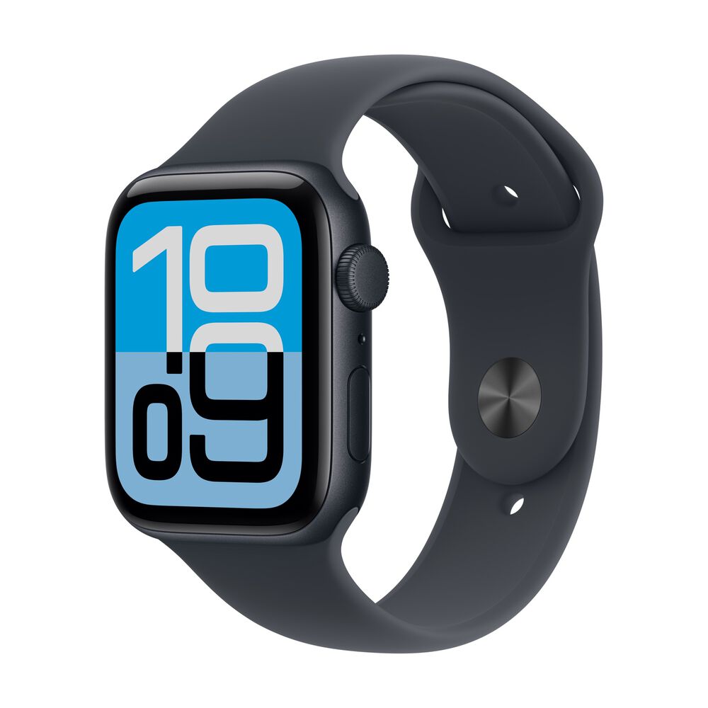 APPLE Watch SE 3 GPS, Cassa 44 mm in alluminio mezzanotte con Cinturino Sport mezzanotte-S/M - PRMG GRADING ROBN - 10%, image number 0