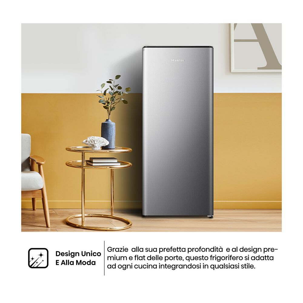 FRIGORIFERO MONOPORTA RR220D4BDE, Capacit&agrave; netta totale 165 l, Rumorosit&agrave;: 37 dB(A), Dimensioni: L 51,5 cm A 126,5 cm P 51,4 cm, Silver, Classe E - PRMG GRADING ROBN - 10%, image number 14