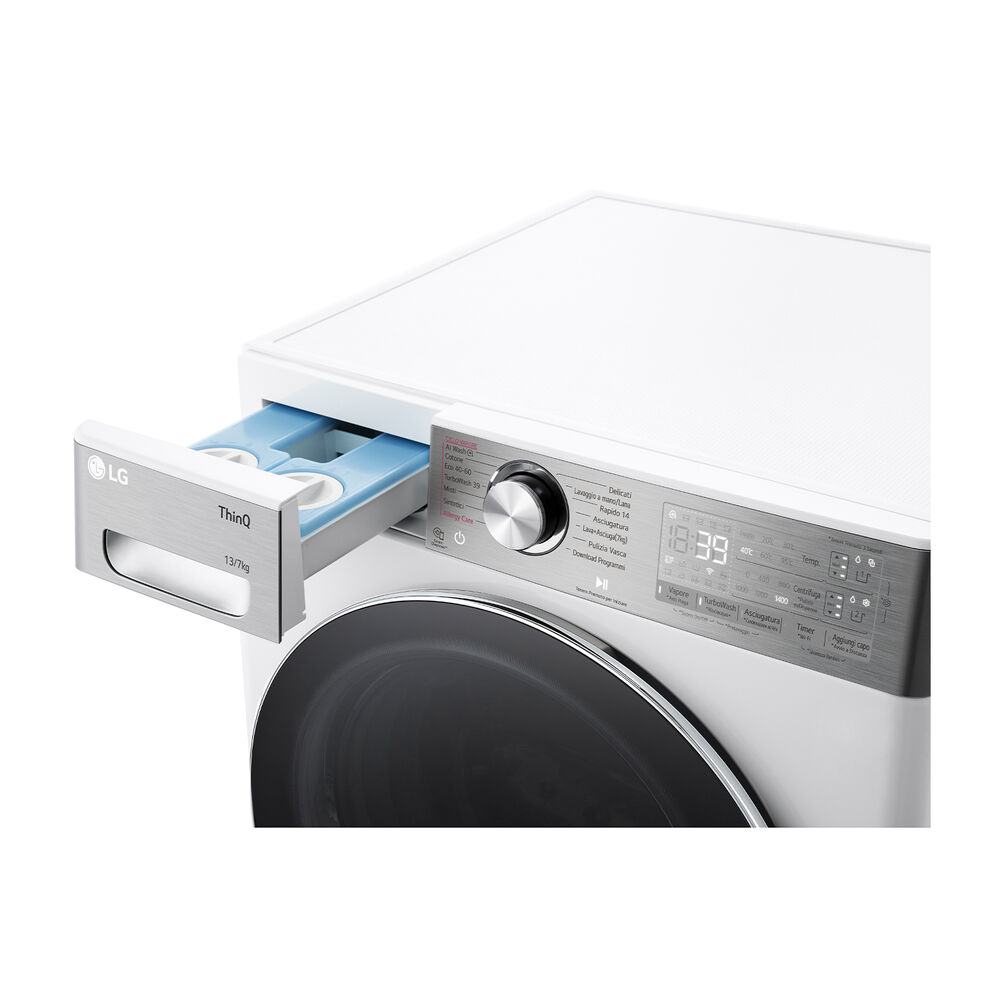 D4R9513TPWC AI DD LAVASCIUGA, Caricamento frontale, capacit&agrave; lavaggio 13 kg, capacit&agrave; asciugatura 7 kg, 14 programmi, Profondit&agrave; 61,5 cm, Giri 1400 rpm, White, Classe D - PRMG GRADING ROBN - 10%, image number 13