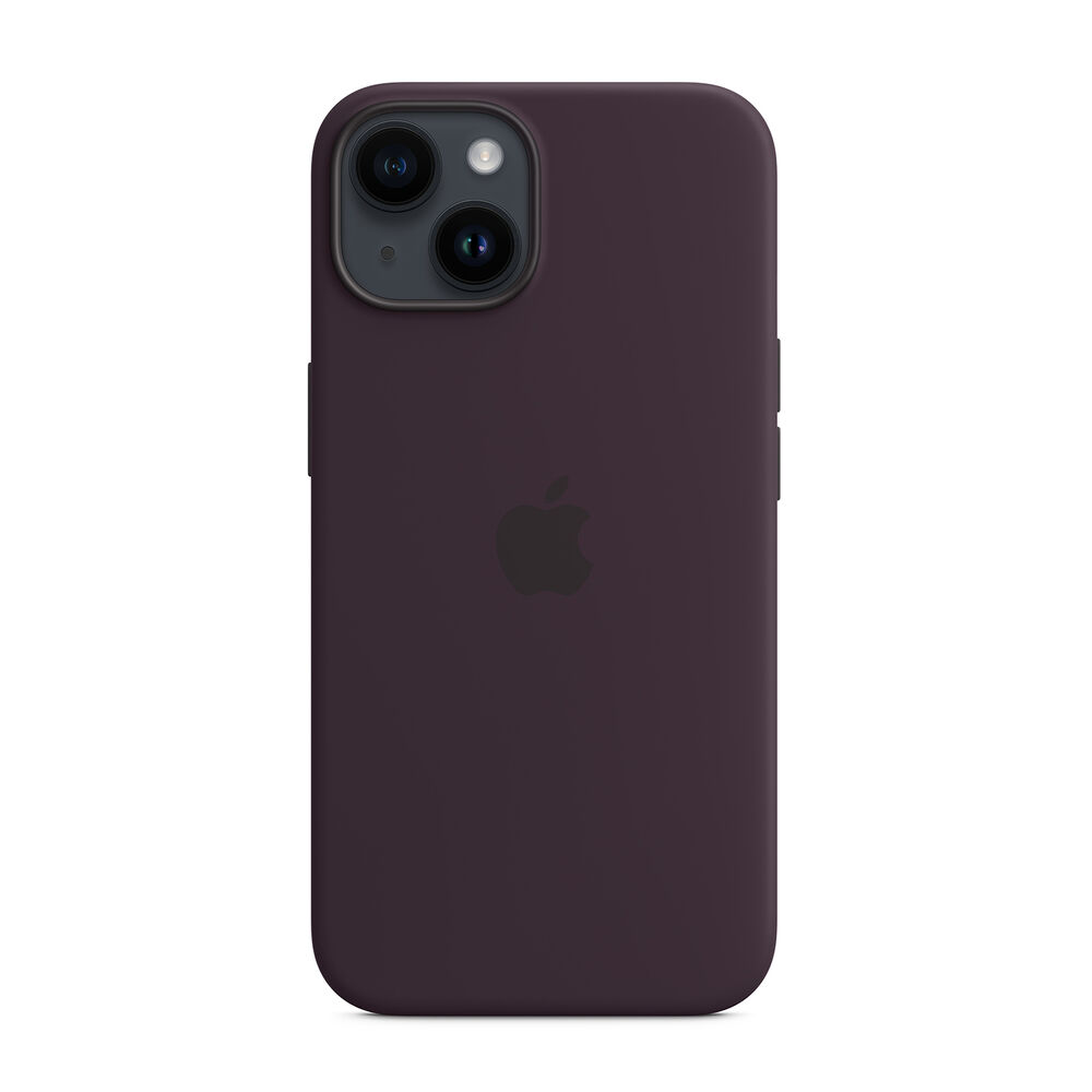 Custodia MagSafe in silicone per iPhone 14 - Viola sambuco, image number 2