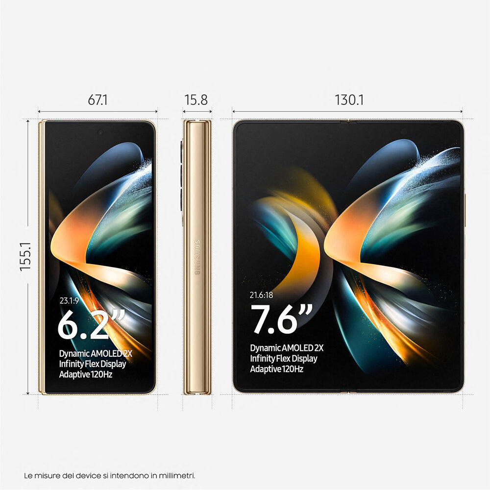Galaxy Z Fold4, 256 GB, Beige, image number 1