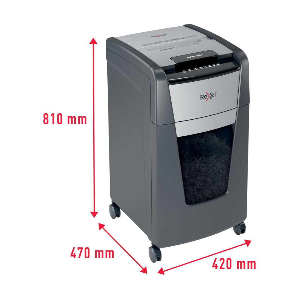 Distruggidocumenti REXEL Optimum AutoFeed+ 225X - PRMG GRADING OOBN - 10%, image number 3