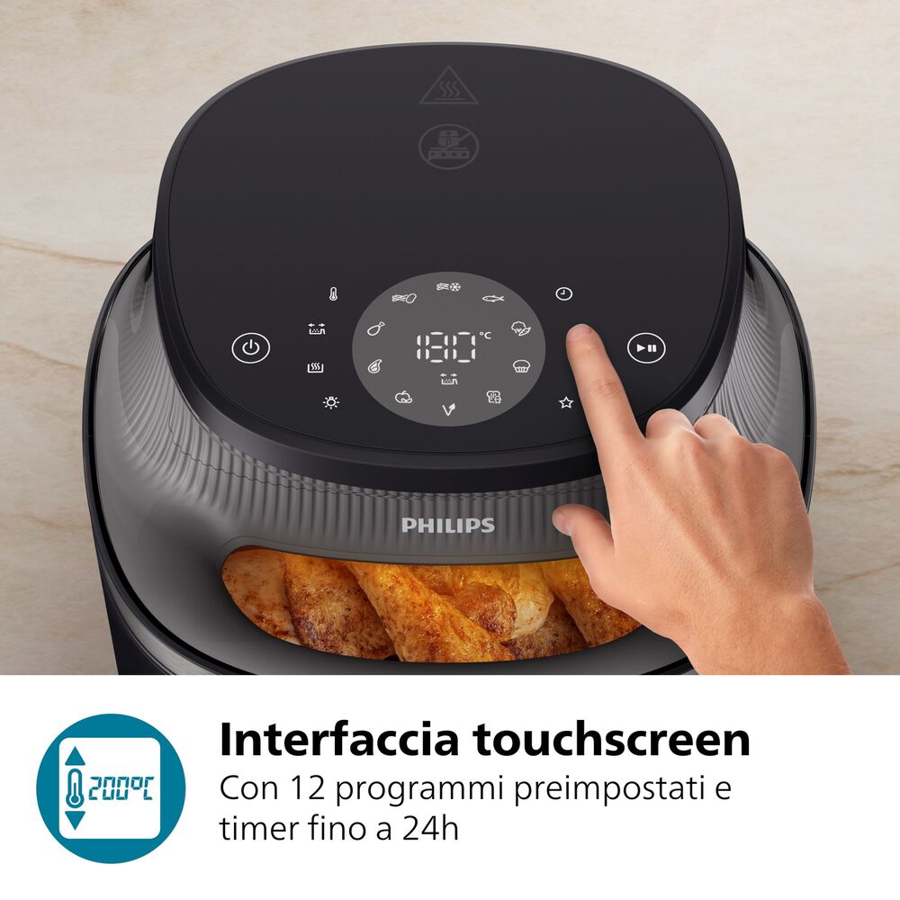 Airfryer Serie 3000 da 4.2L NA322/00 FRIGGITRICE AD ARIA, capacit&agrave; 4,2 l, Max potenza 1400 W, 12 programmi, da 40 &deg;C a 200 &deg;C, Nero/Bronzo - PRMG GRADING OOCN - 15%, image number 9