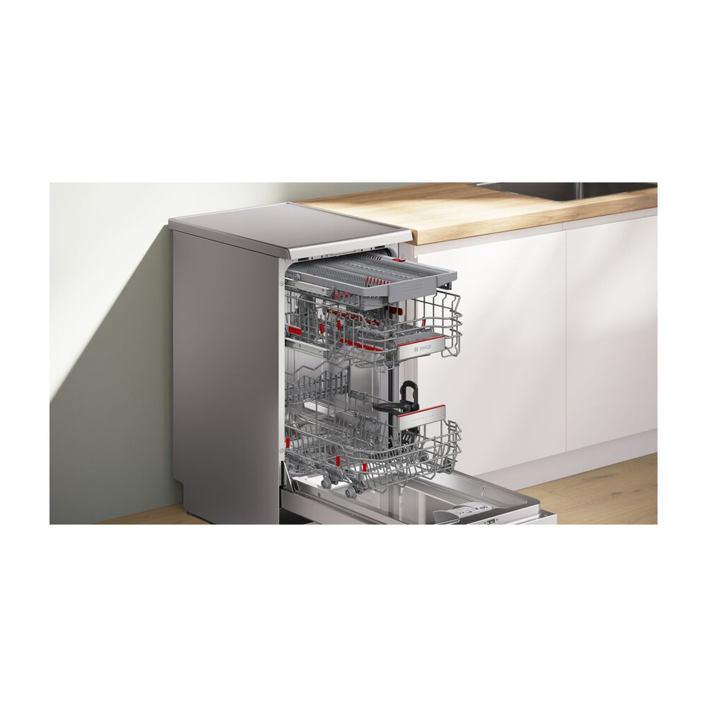 LAVASTOVIGLIE Libera installazione (FS) SPS6EMI21E, Programmi 8, Dimensioni: L 45 cm, A 84,5 cm, P 60 cm, Rumorosit&agrave; 44 dB(A), Consumo di acqua 8,7 l, Acciaio spazzolato anti-impronta, Classe B - PRMG GRADING ROBN - 10%, image number 6