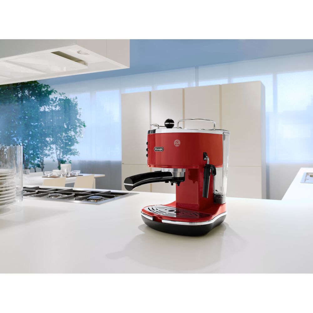 Macchina da Caff&egrave; Manuale Espresso e Cappuccino DE'LONGHI ICONA ECO311.R, Compatibile con Macinato o Cialde E.S.E., Spegnimento Automatico, Serbatoio Estraibile da 1.4L, Potenza 1100W, Rosso - PRMG GRADING OOAN - 4.99%, image number 4