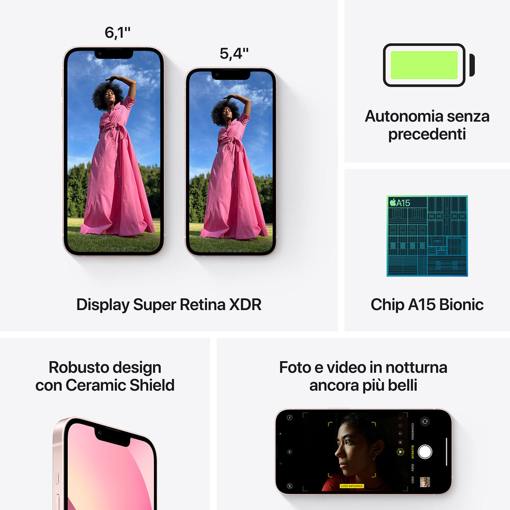 iPhone 13 mini 128GB Pink, 128 GB, PINK, image number 7