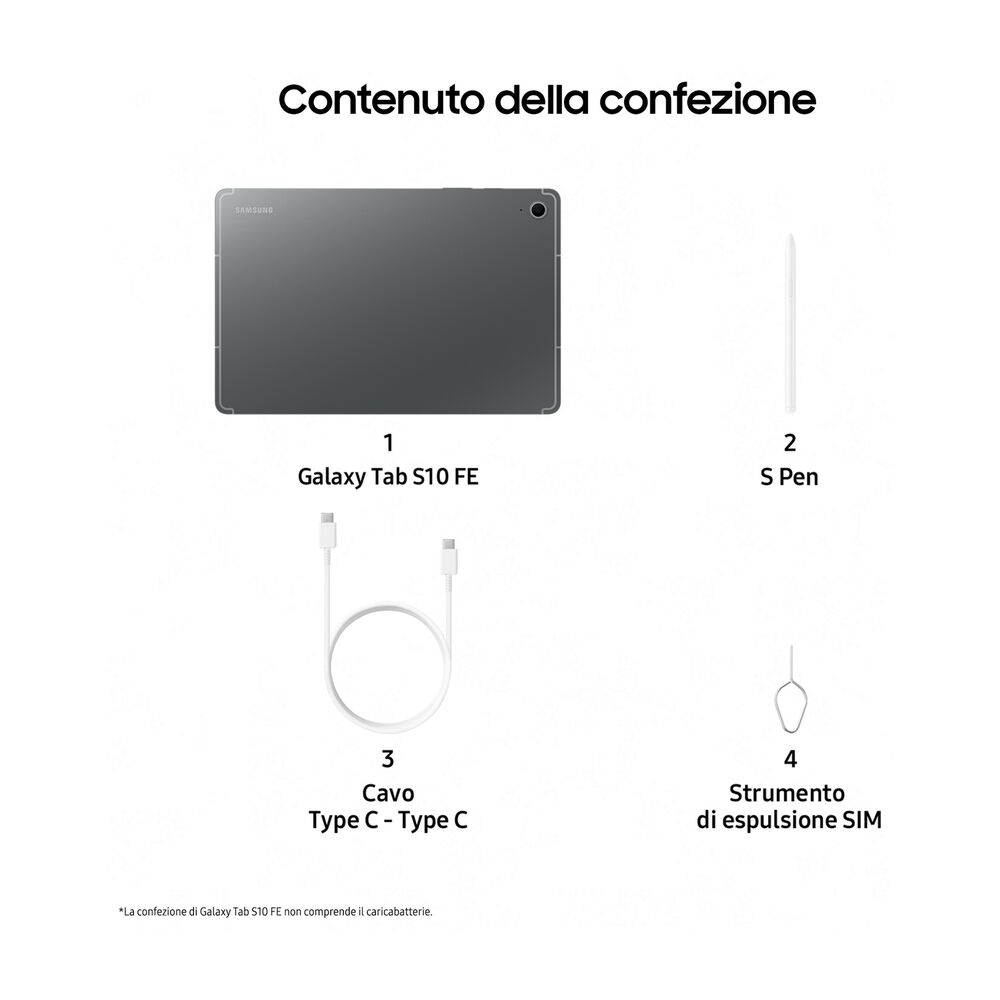 Tablet Galaxy Tab S10 FE, 256 GB, 10,9 ", Gray - PRMG GRADING OOBN - 10%, image number 6