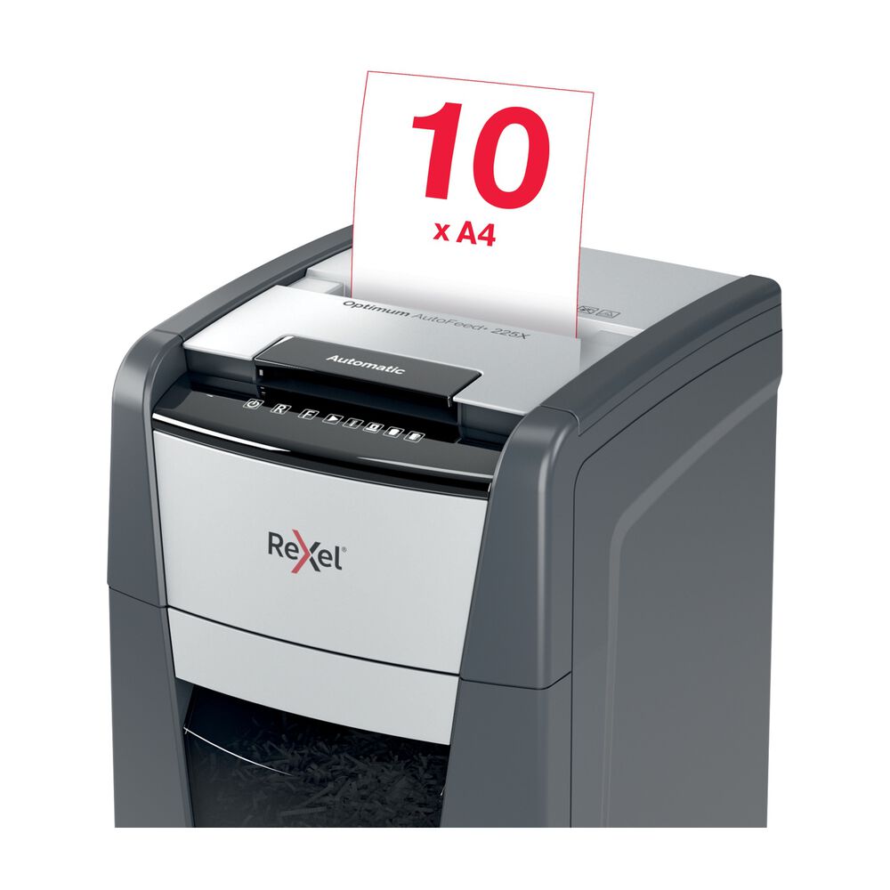 Distruggidocumenti REXEL Optimum AutoFeed+ 225X - PRMG GRADING OOBN - 10%, image number 5