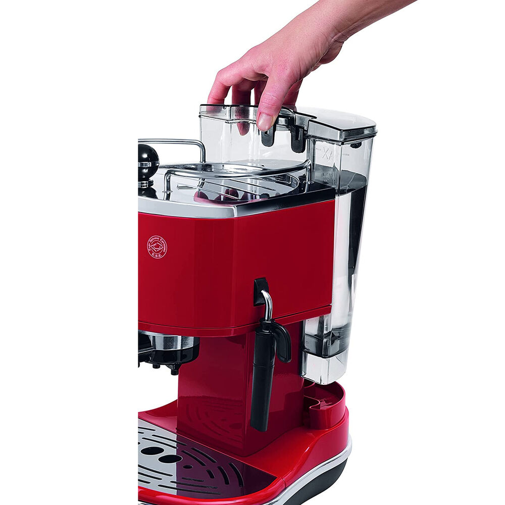 Macchina da Caff&egrave; Manuale Espresso e Cappuccino DE'LONGHI ICONA ECO311.R, Compatibile con Macinato o Cialde E.S.E., Spegnimento Automatico, Serbatoio Estraibile da 1.4L, Potenza 1100W, Rosso - PRMG GRADING OOAN - 4.99%, image number 2