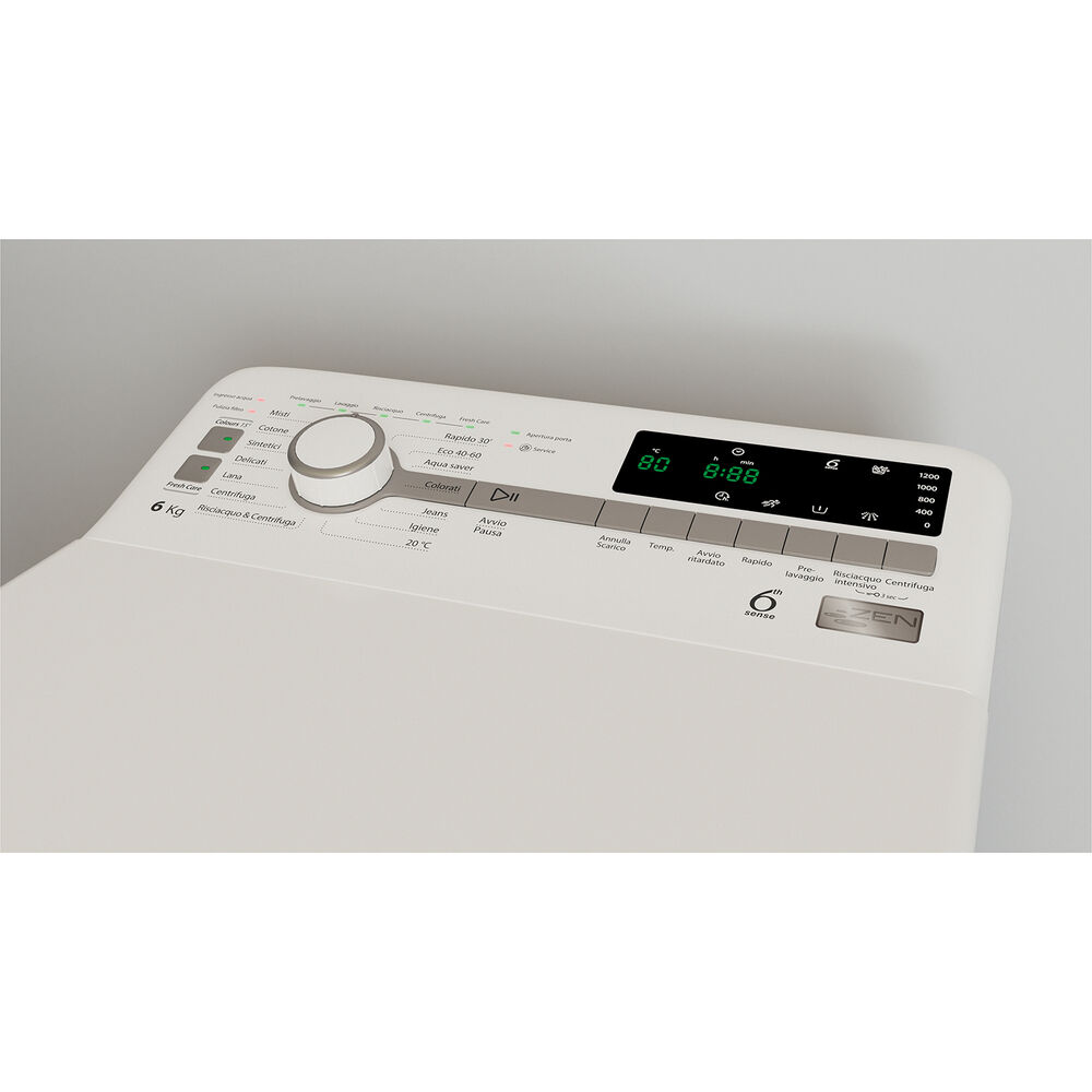ZEN TDLR 6252BS IT LAVATRICE CARICA ALTO, Caricamento dall'alto, 6 kg, 60 cm, Classe B, image number 8