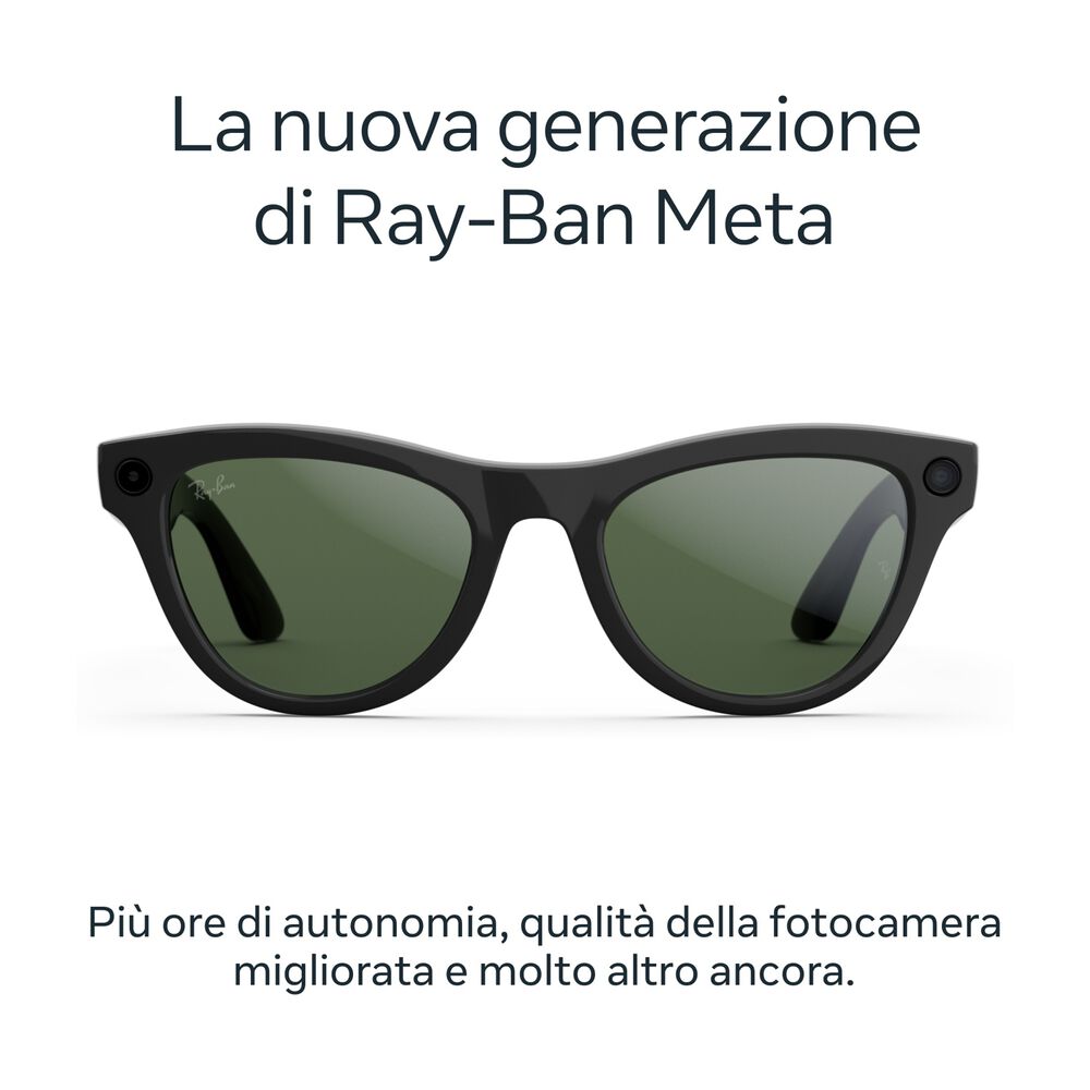 Ray-Ban | Meta Headliner (Gen 2)-Nero lucido, Lenti verde grafite Transitions&reg; - PRMG GRADING OOBN - 10%, image number 1