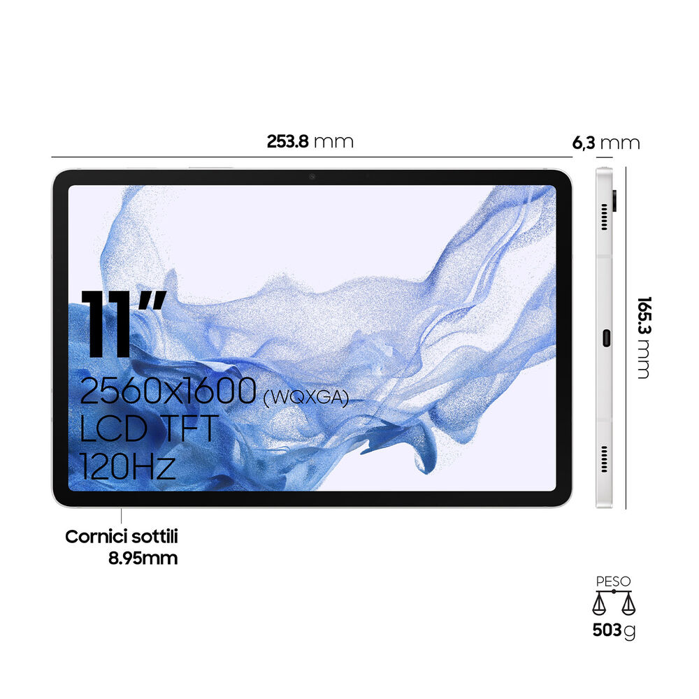  Tablet SAMSUNG Galaxy Tab S8 WIFI, 128 GB, No, 11 pollici, image number 1