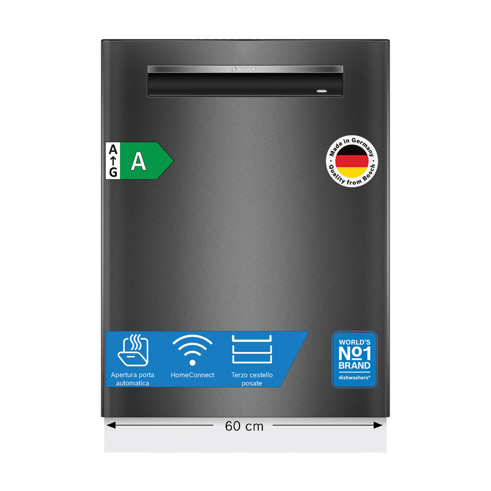 LAVASTOVIGLIE INCASSO Incasso sottopiano BOSCH SMP4ECC72S, Programmi 6, Dimensioni: L 59,8 cm, A 81,5 cm, P 57,3 cm, Rumorosit&agrave; 42 dB(A), Consumo di acqua 9 l, Acciaio Nero, Classe A  - PRMG GRADING ROAN - 5%, image number 0