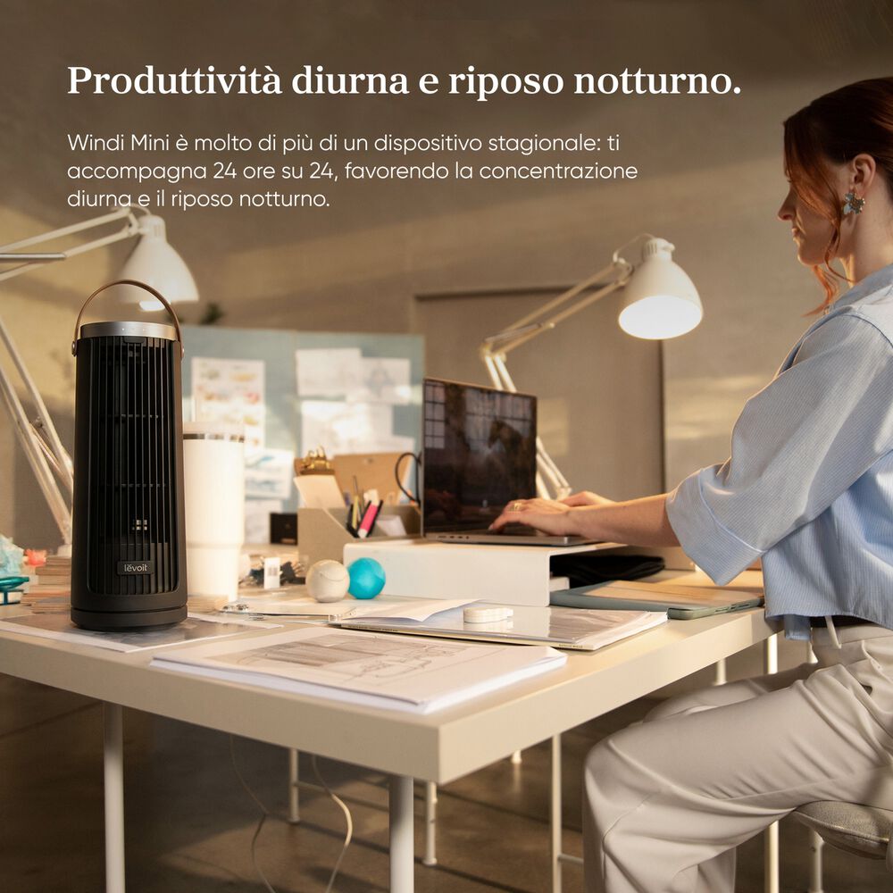 Ventilatore a torre Windi Mini Nero, image number 6