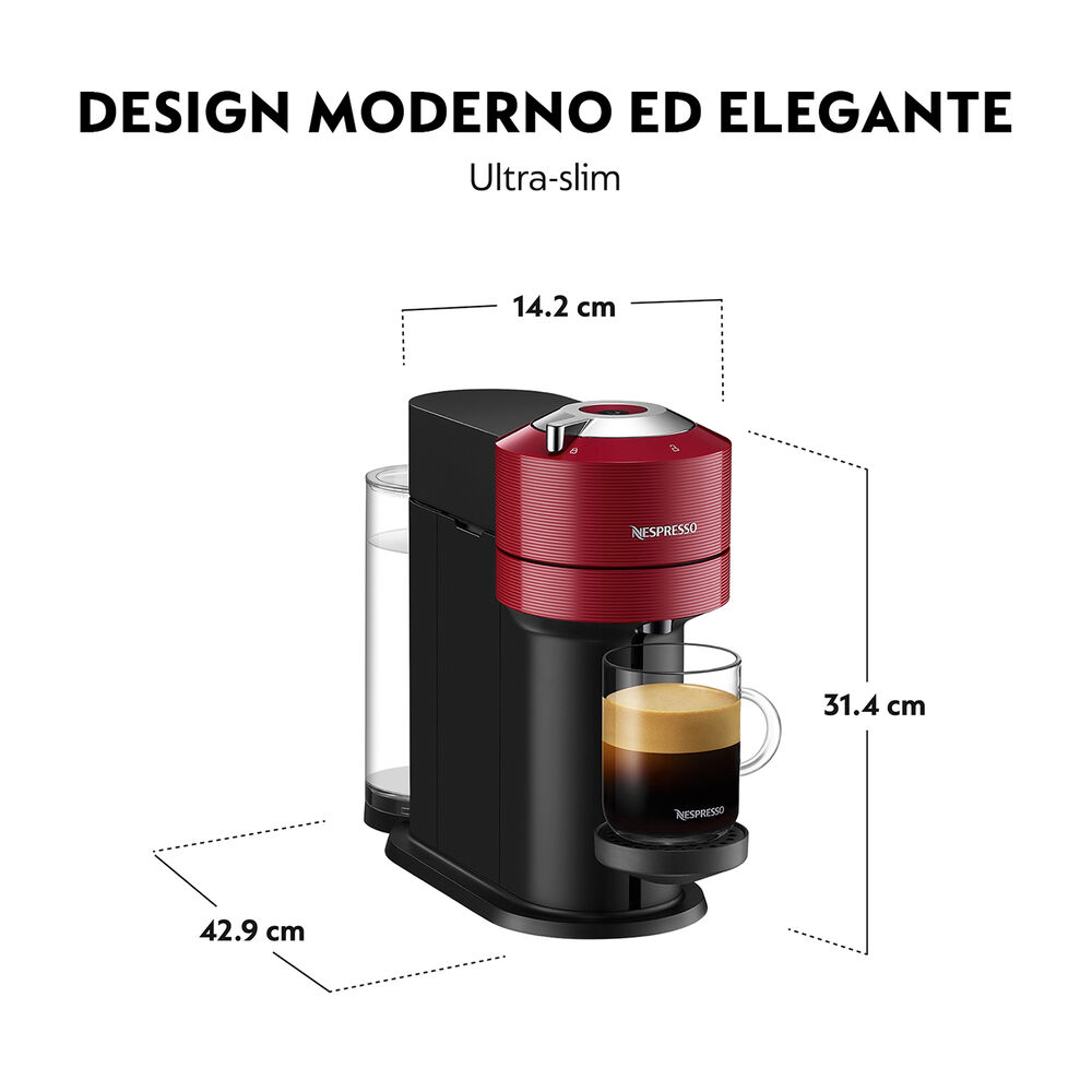 Vertuo Next XN9105K MACCHINA CAFFÈ CAPSULE, rosso ciliegia, image number 10