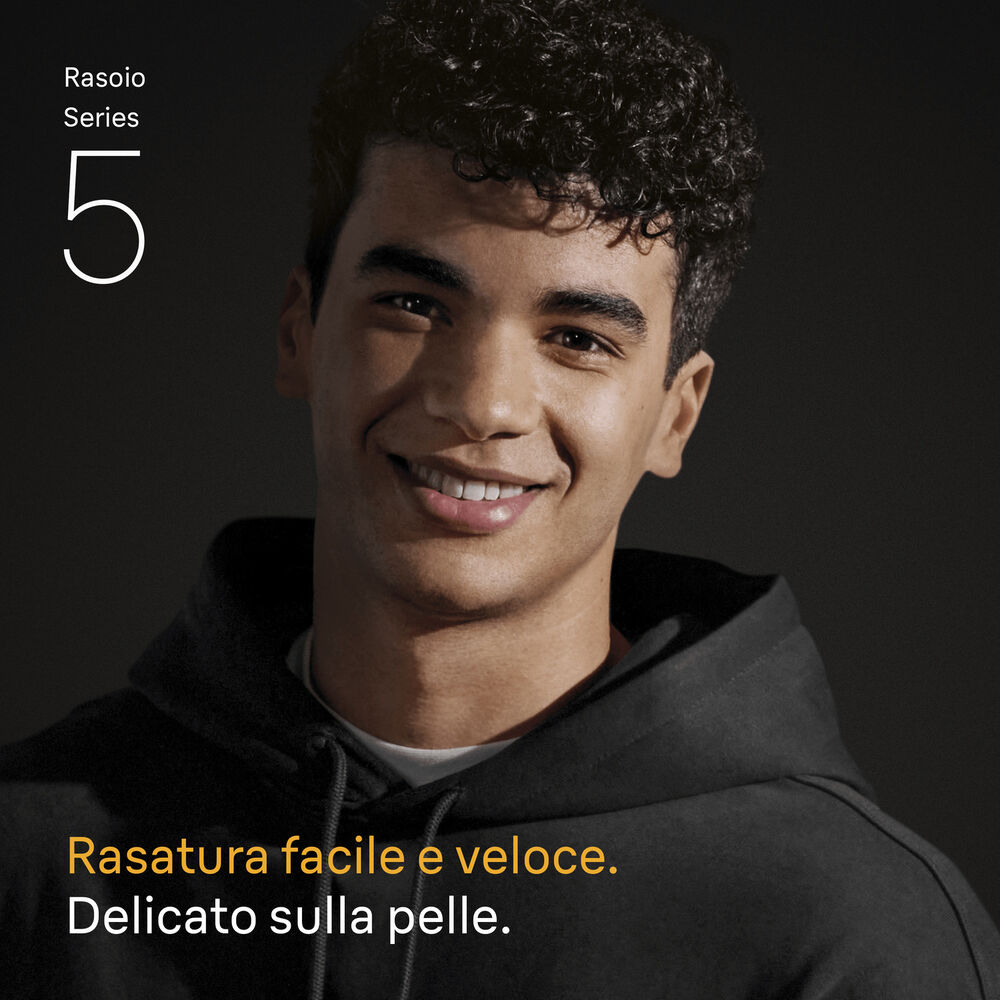 Rasoio elettrico barba Series 5 52-A1000S, 3 lame flessibili, 2 modalit&agrave; di rasatura: standard e turbo, con tecnologia senso adapt - PRMG GRADING OOBN - 10%, image number 2