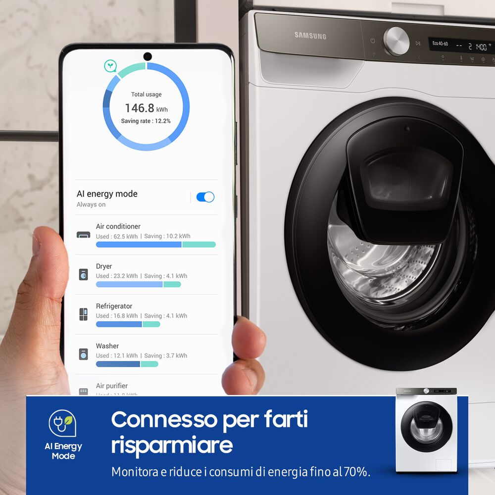 WW80T554DAT/S3 LAVATRICE, Caricamento frontale, 8 kg, 55 cm, Classe B, image number 7