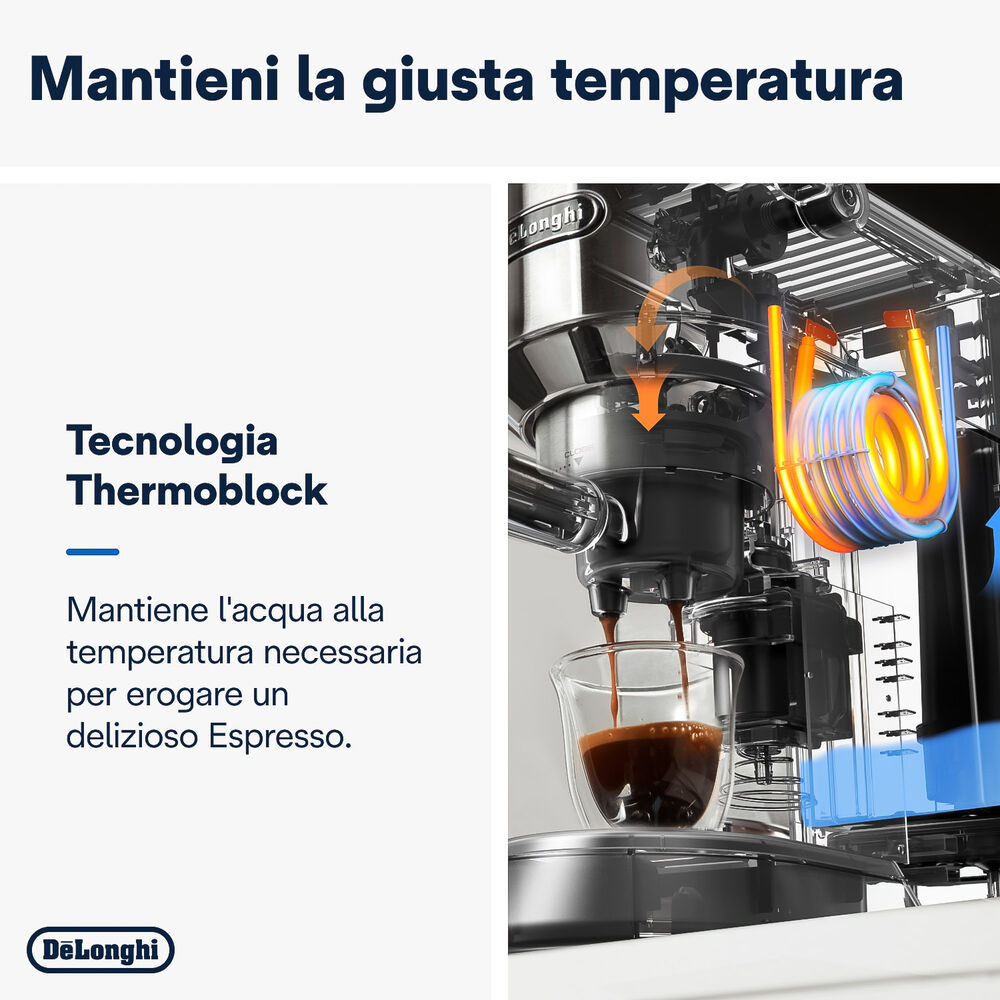 M/CAFFE' ESPRESSO DE LONGHI Dedica EC685.M, 1350 W, Metal, image number 2