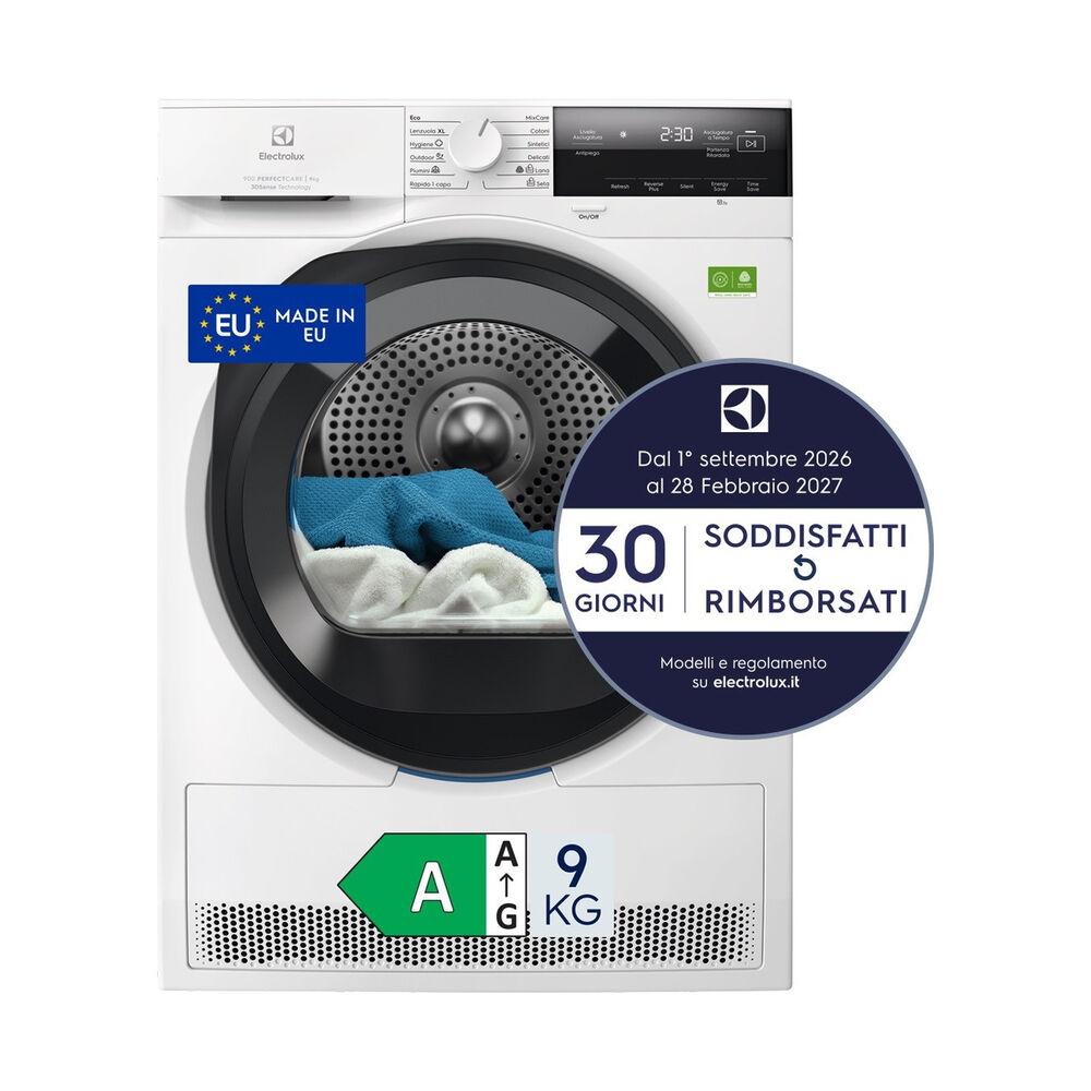 Asciugatrice EW9H39A, a pompa di calore, 9 kg, profondit&agrave; 63,6 cm, funzione Refresh, Silent, Enery Save,&nbsp; time save, Classe A - PRMG GRADING ROBN - 10%, image number 1