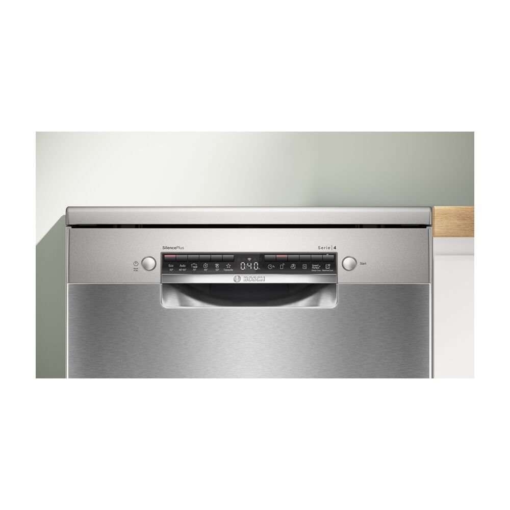 LAVASTOVIGLIE Libera installazione (FS) BOSCH SMS4EVI08E, Programmi 6, Dimensioni: L 60 cm, A 84,5 cm, P 60 cm, Rumorosit&agrave; 44 dB(A), Consumo di acqua 9 l, Acciaio anti-impronta, Classe B - PRMG GRADING ROBN - 10%, image number 3