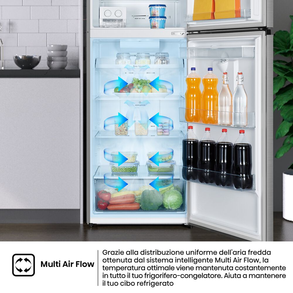 FRIGORIFERO DOPPIA PORTA HISENSE RT600N4WC2, Capacit&agrave; netta totale 467 l, Rumorosit&agrave;: 43 dB(A), Dispenser acqua, 4 ripiani, Dimensioni: L 70,4 cm A 185 cm P 68,6 cm, Inox, Classe E - PRMG GRADING ROBN - 10%, image number 6