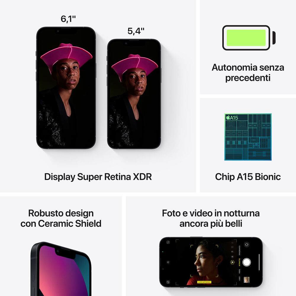 iPhone 13 128GB BK, 128 GB, BLACK, image number 7
