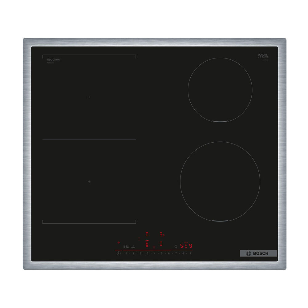 BOSCH PVS645HB1E PIANO COTTURA A INDUZIONE, 4 zone di cottura, dimensioni: L 58,3 cm, P 51,3 cm, piano in Vetroceramica, Nero  - PRMG GRADING ROAN - 5%, image number 1