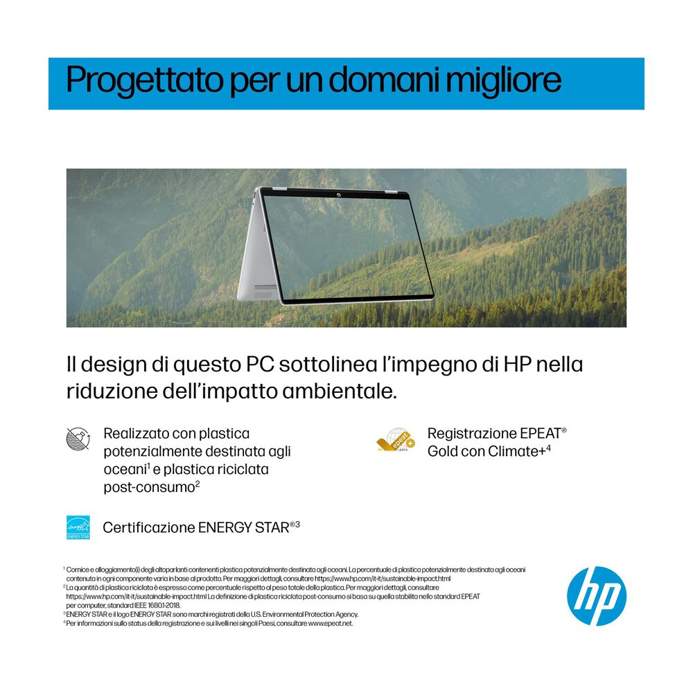 HP OMNIBOOK 5 14-FP0007NL NOTEBOOK CONVERTIBILE, 14 ", processore Intel&reg; Core 5 120U, Intel&reg;, RAM 16 GB, 512 GB SSD, Silver, Windows 11 Home - PRMG GRADING OOBN - 10%, image number 4
