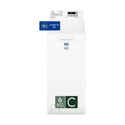 EW6T526C LAVATRICE CARICA ALTO, Caricamento dall'alto, 6 kg, 15 programmi, Profondit&agrave; 60 cm, Giri 1200 rpm, BIANCO, livello rumorosit&agrave; centrifuga 77 dB(A), Classe C - PRMG GRADING ROBN - 9.99%