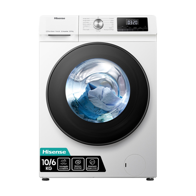 WDQA1014EVJM LAVASCIUGA, Caricamento frontale, capacit&agrave; lavaggio 10 kg, capacit&agrave; asciugatura 6 kg, 15 programmi, Profondit&agrave; 61 cm, Giri 1400 rpm, BIANCO, Classe D - PRMG GRADING ROCN - 15%