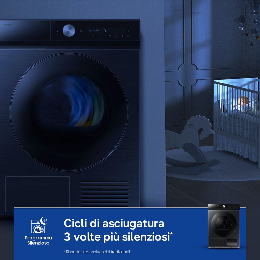 Asciugatrice DV90DB8845GBU3, a condensazione, 9 Kg, profondit&agrave; 60 cm, Funzione refresh, programmi automatici: AI Dry+; Pronto Stiro; Classe A, image number 10