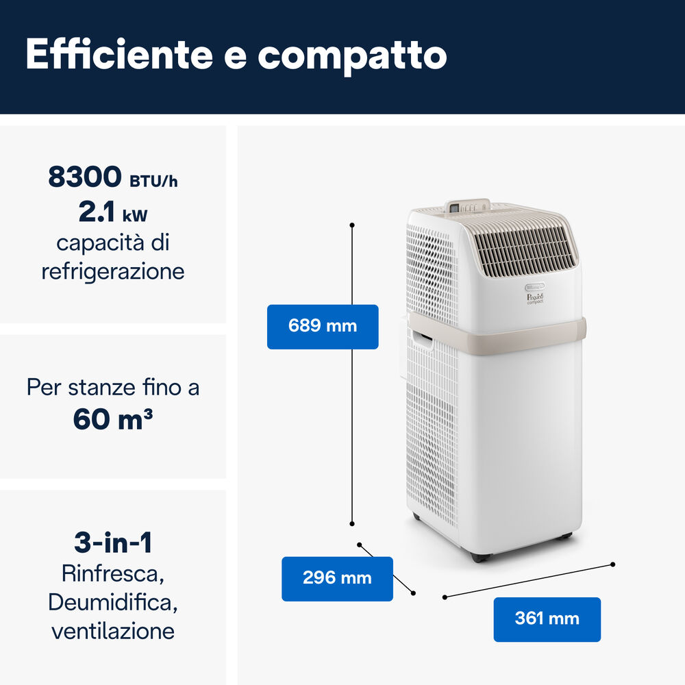CONDIZIONATORE PORTATILE DE LONGHI PAC ES72 CLASSIC, image number 1