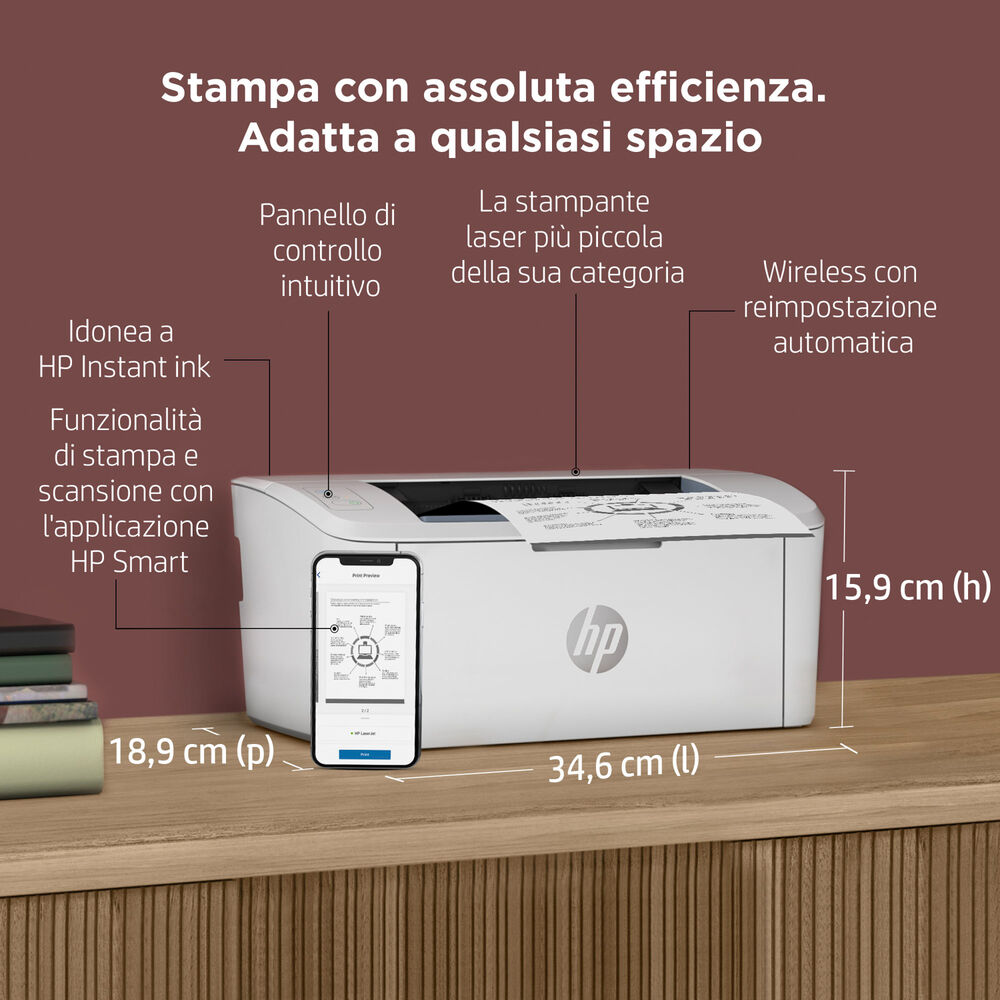 STAMPANTE LASERJET M110W, Laser, image number 1