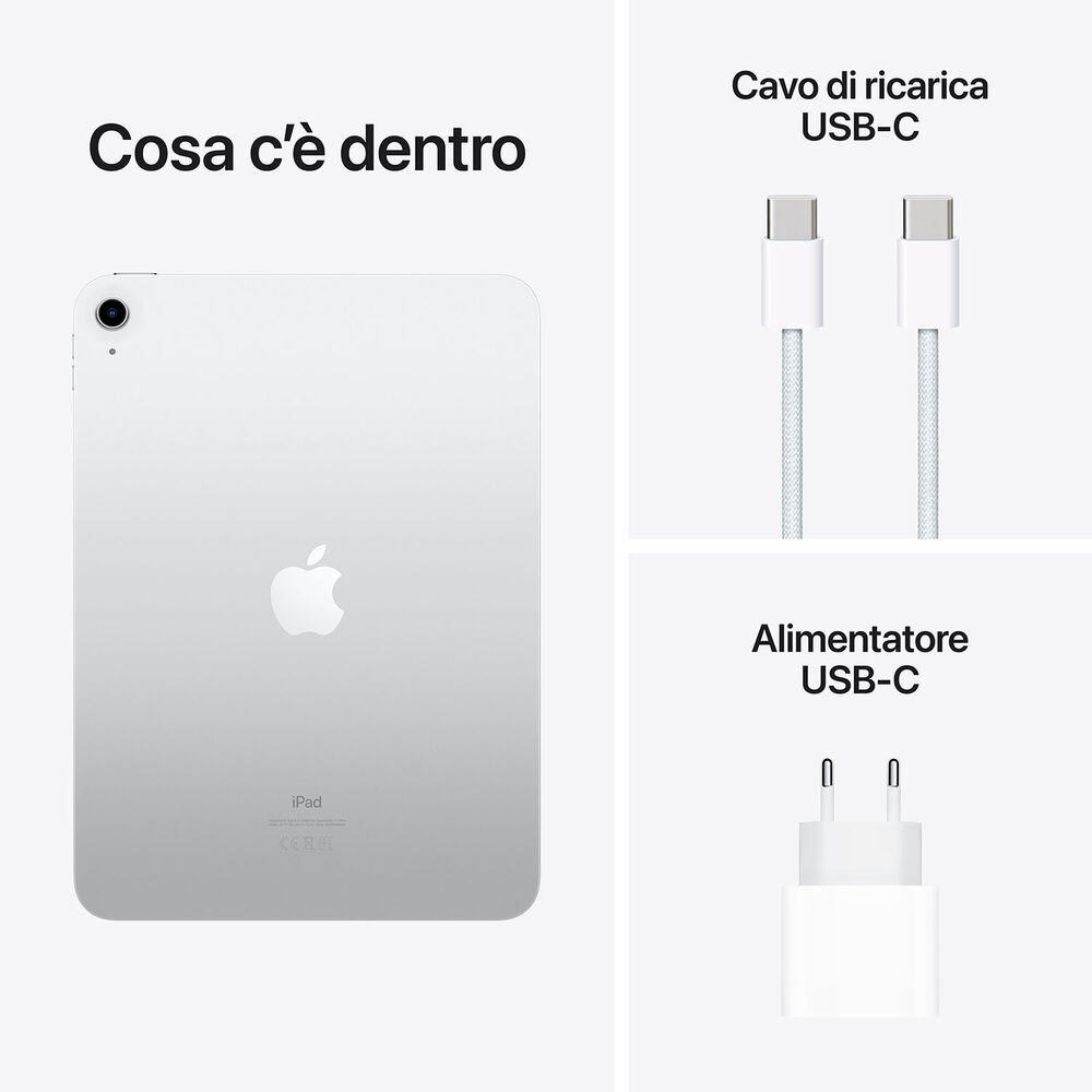 iPad 10.9'' (10ª generazione) Wi-Fi 64GB Argento, image number 2