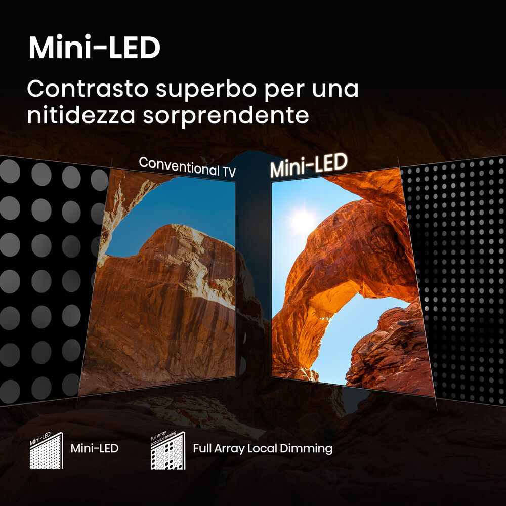 HISENSE 65U7Q TV MINI LED, SMART TV, 65 ", Mini LED, Processore Quad Core / MT9618, NERO, Classe E - PRMG GRADING OOBN - 10%, image number 15