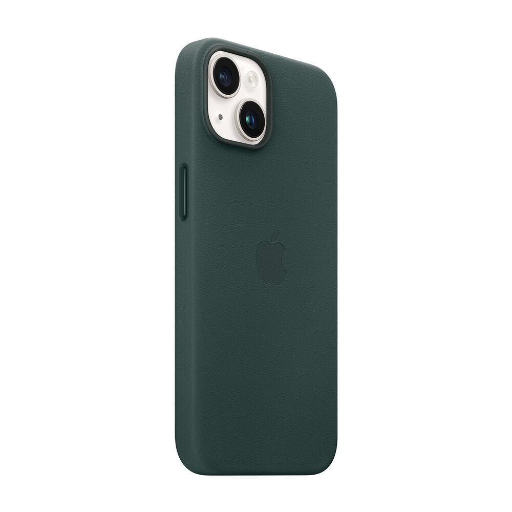 Custodia MagSafe in pelle per iPhone 14 - Verde foresta, image number 5
