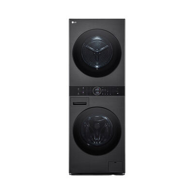 WashTower WT1210BBF LAVASCIUGA, Caricamento frontale, capacit&agrave; lavaggio 12 kg, capacit&agrave; asciugatura 10 kg, 10 programmi, Profondit&agrave; 66 cm, Giri 1400 rpm, Platinum Black, Classe A - PRMG GRADING ROBN - 10%