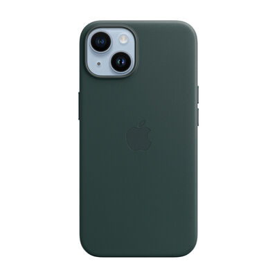 Custodia MagSafe in pelle per iPhone 14 - Verde foresta